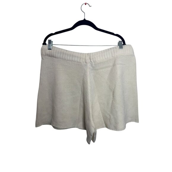NWT WeWoreWhat Sweater Shorts XL Cozy Chunky Knit Pull-On Ivory Lounge Style - Picture 2 of 2